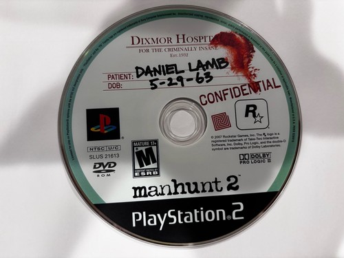 Manhunt sony playstation 2 - manhunt, (sony